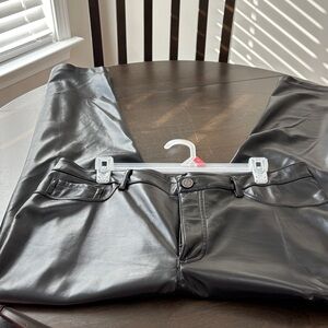Joie Black Skinny Faux Leather Pants Pants Size 14